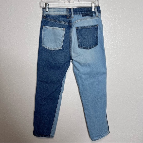 Revice Jeans Women Size 25 Straight Dream Fit Color Block two tone Distressed C - Picture 8 of 11